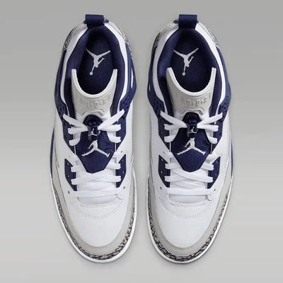 AJ Spizike Low White Neutral Grey Midnight Navy