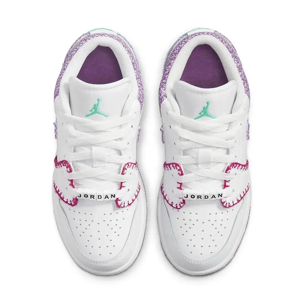 AJ 1 Low - White Light Bordeaux