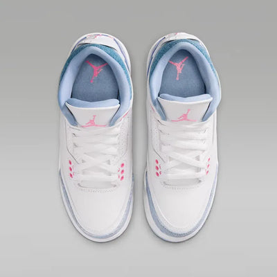 AJ 3 - White Cobalt Bliss Football Grey Pink Glow