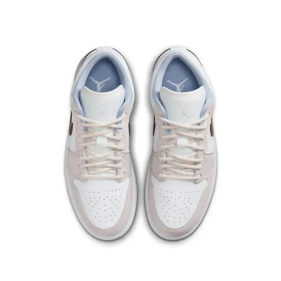 AJ 1 Low - White Ironstone White Light Soft Pink