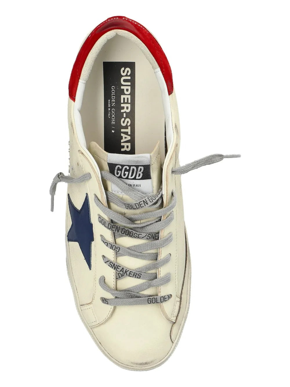 GGS Superstar Sneakers – White & Red Heel Tab