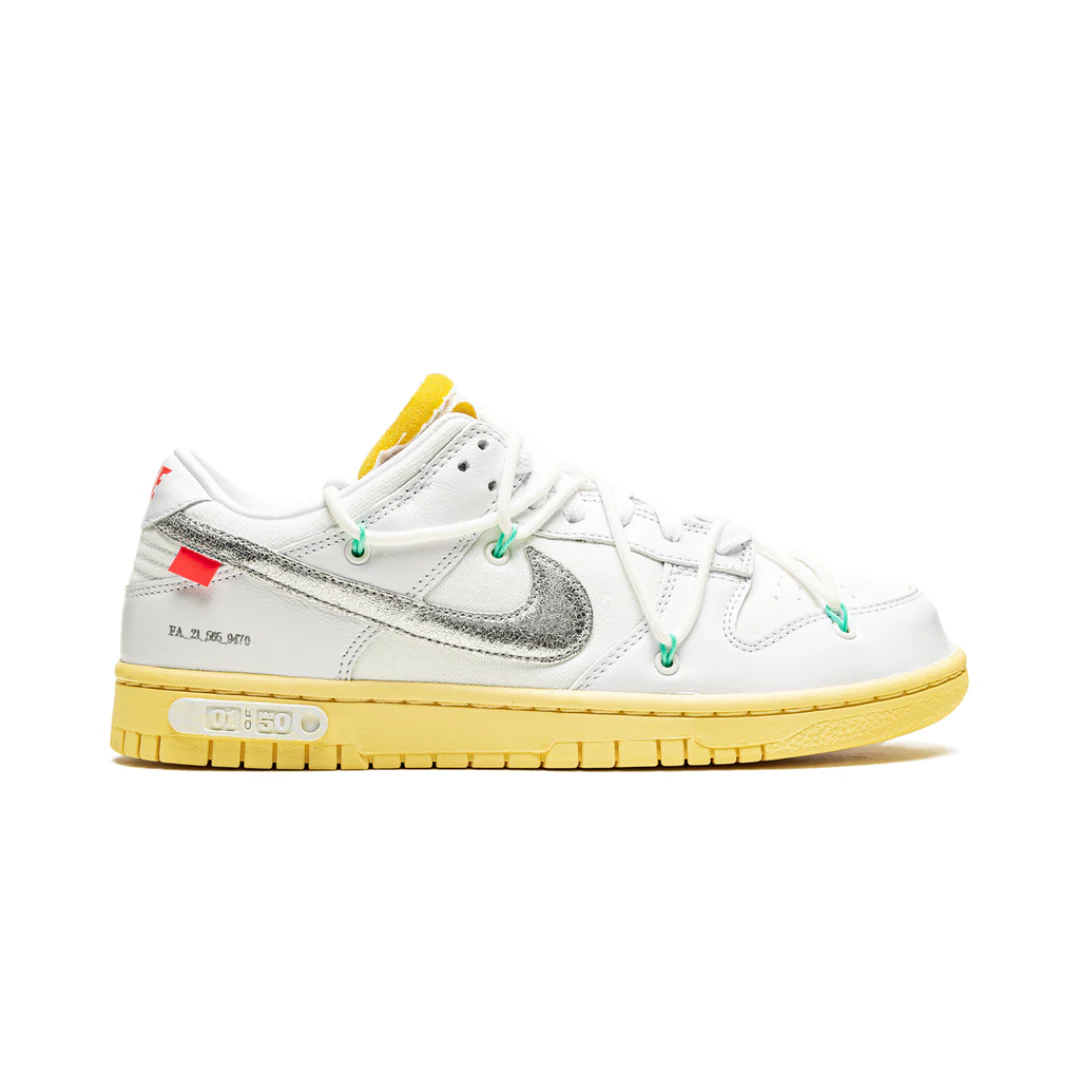 NK Dunk Low Off White Lot 01:50