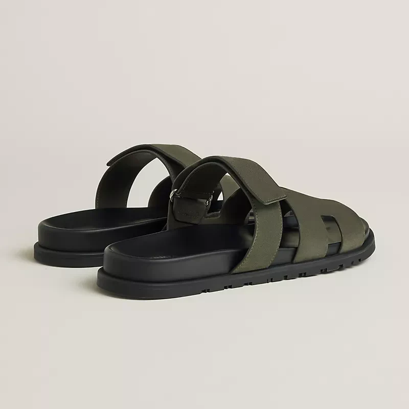HMS Chypre Suede Sandal – Matte Military Green