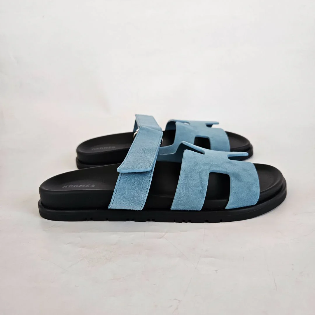 HMS Chypre Suede Sandal – Light Blue