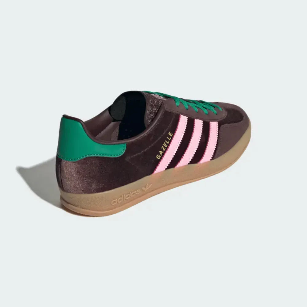 Ad Gazelle Indoor - Dark Brown/Glow Pink/Court Green