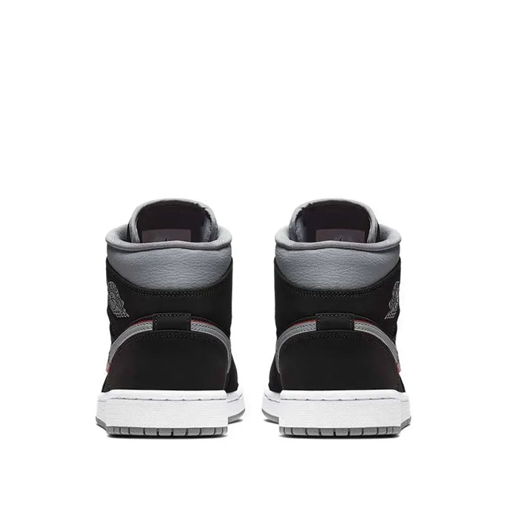 AJ 1 - Black Particle Grey Gym Red