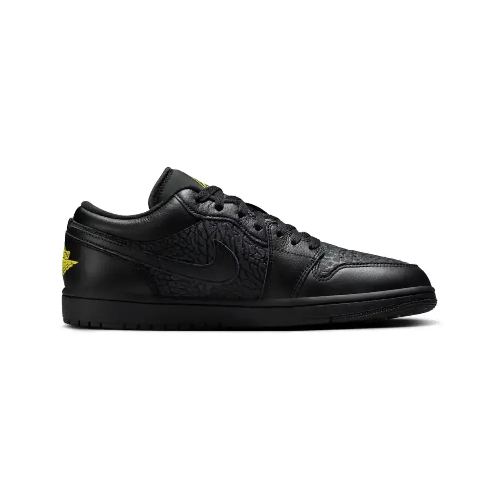 AJ 1 Low Elephant Print Black Yellow