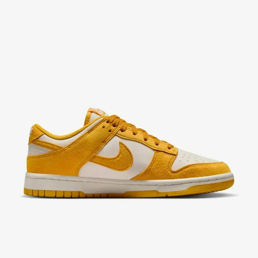 NK Dunk Low - Dark Sulfur Gold Mini Swoosh