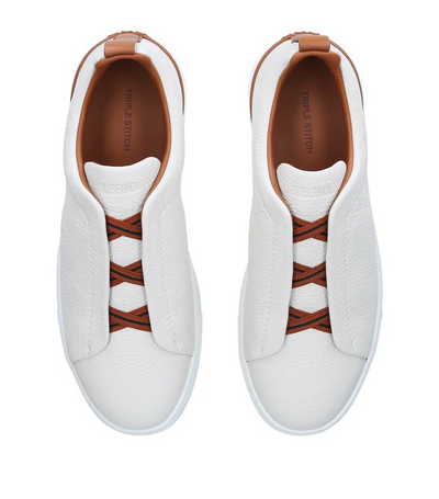 ZGN Triple Stitch Leather Sneakers