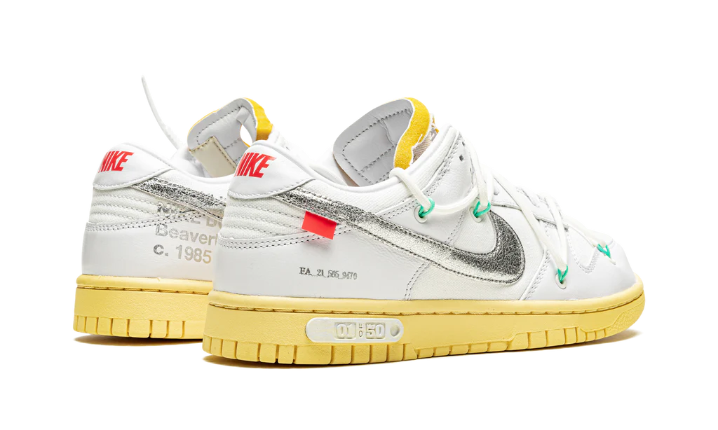 NK Dunk Low Off White Lot 01:50