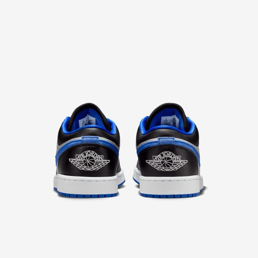 AJ 1 Low - Black White Game Royal Platinum