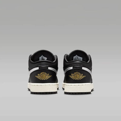 AJ 1 Low SE GS Black Sail Metallic Gold Silver