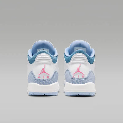 AJ 3 GS White Cobalt Bliss Football Grey Pink Glow