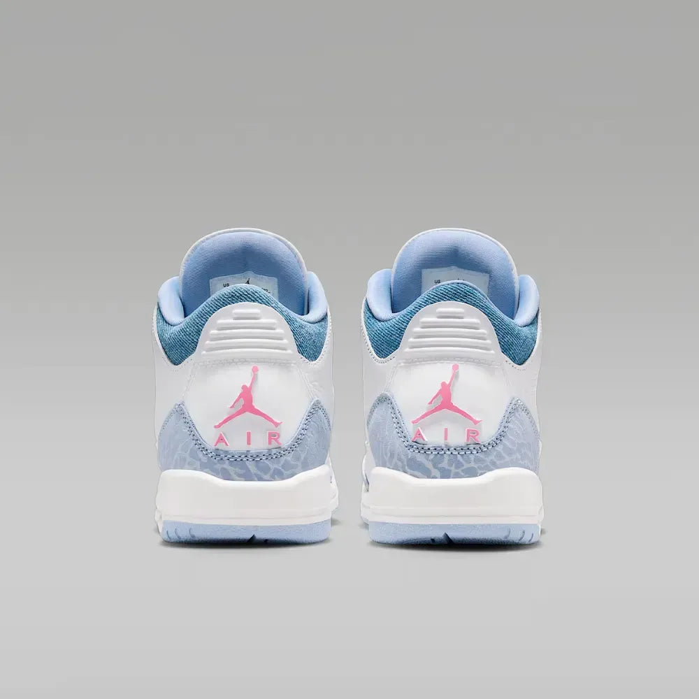 AJ 3 - White Cobalt Bliss Football Grey Pink Glow