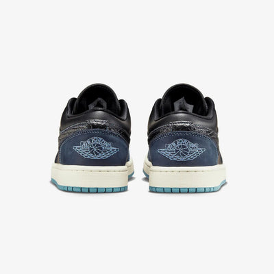 AJ 1 Low - Black Dark Obsidian Snakeskin