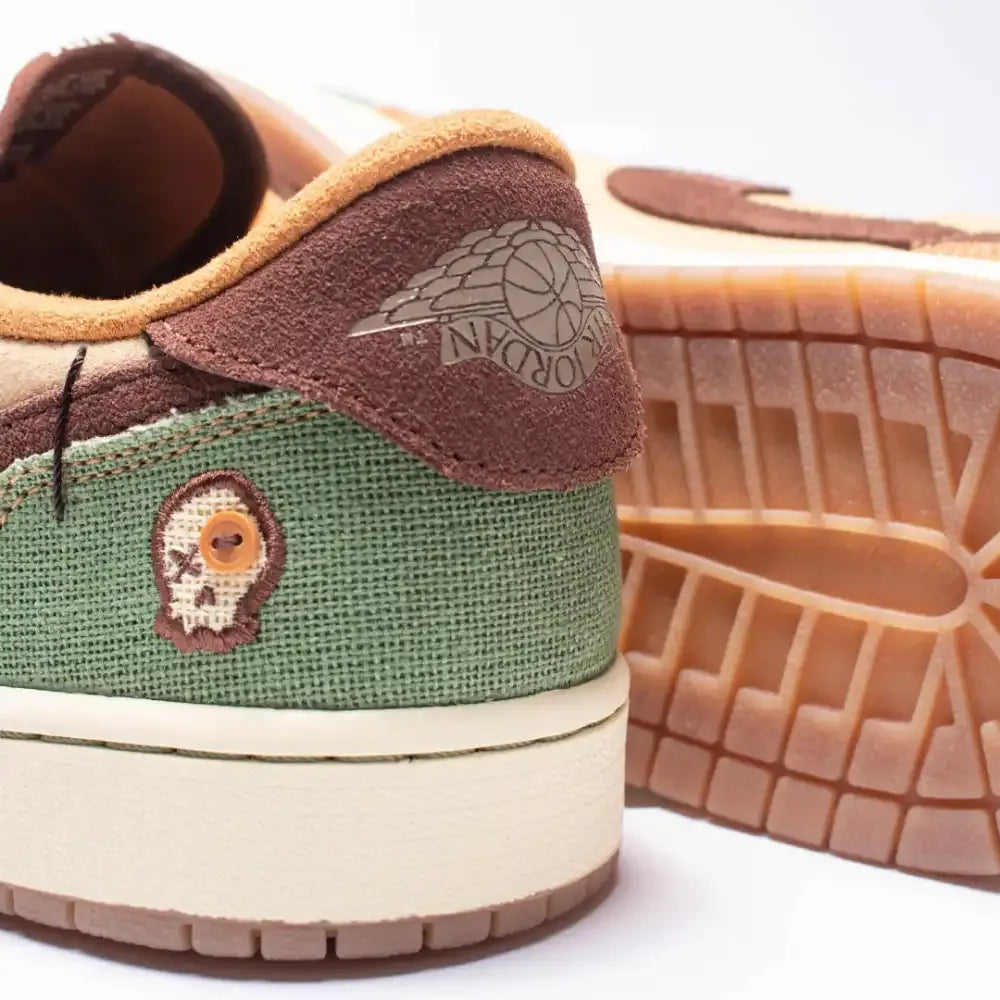 AJ 1 Low - Voodoo Flax and Oil Green